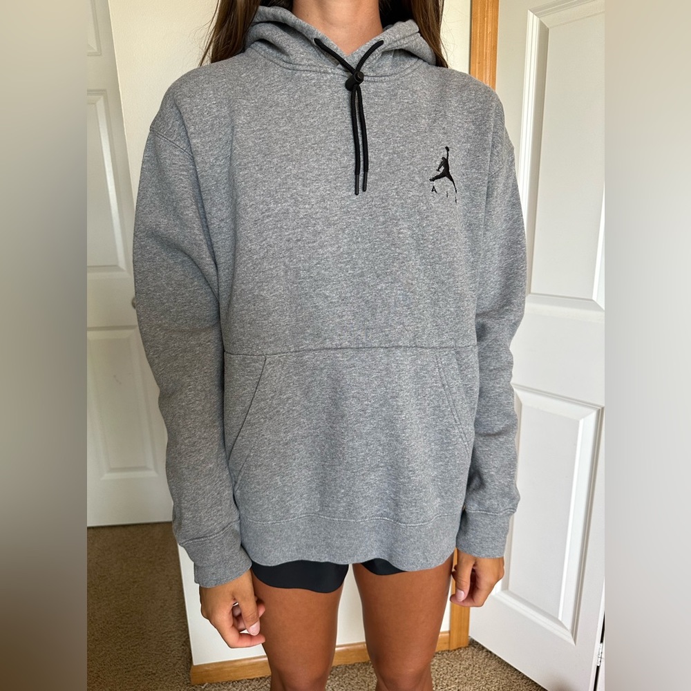 Jordan Nike hoodie, grey and black, fleece
